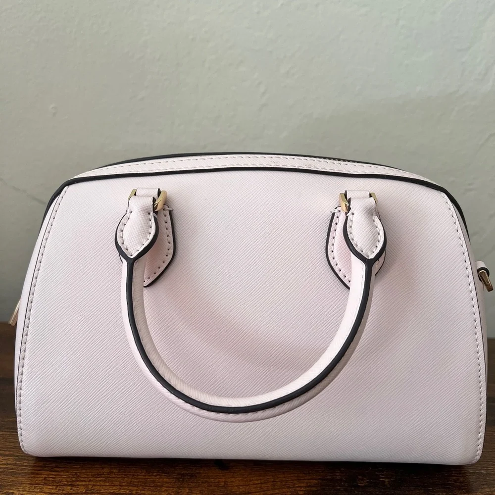 SET🩷 Kate Spade Madison Duffle Crossbody Bag & Wallet Heart Studs Powdered Sugar - Picture 5 of 16